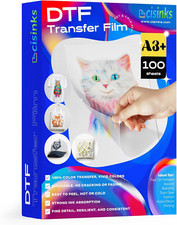 Premium DTF Transfer Film 13"X19" - A3 plus Hot/Cold Peel 100 Sheets Matte Clear