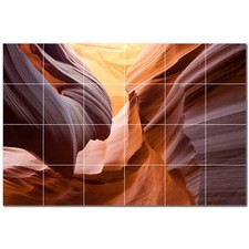Desert Ceramic Tile Wall Mural PT500487. 72" W x 48" H 24 12x12 tiles