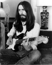 George Harrison Sitting Playing Guitar 8x10 PHOTO PRINT