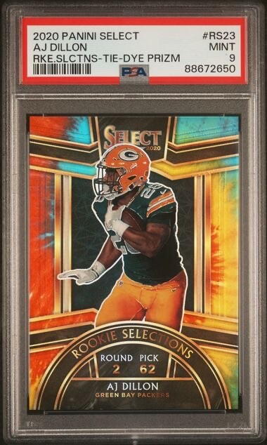AJ Dillon Panini Select Rookie Selections #RS23 Tie-Dye