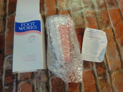 Avon foot works electronic callus smoother pink white NEW