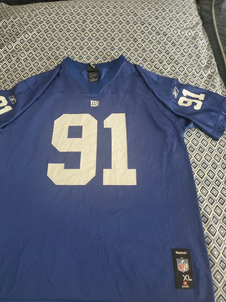 Camiseta deportiva Justin Tuck Reebok Team Apparel Reebok para mujer talla XL vintage Foto 2 de 4