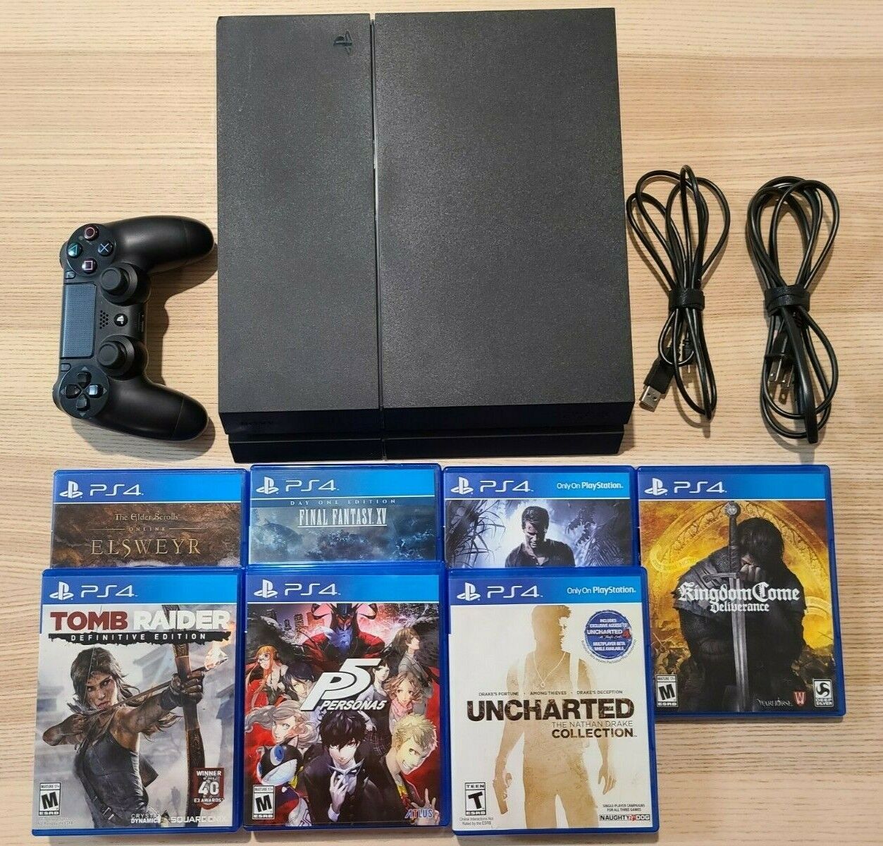 Used PlayStation Console 500GB Bundle - 1 &amp; 7 Games CUH-1215A | eBay