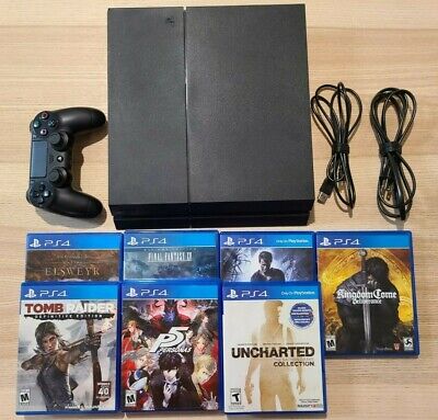 Used PlayStation 4 PS4 Console 500GB Bundle - 1 Controller & 7 Games  CUH-1215A | eBay