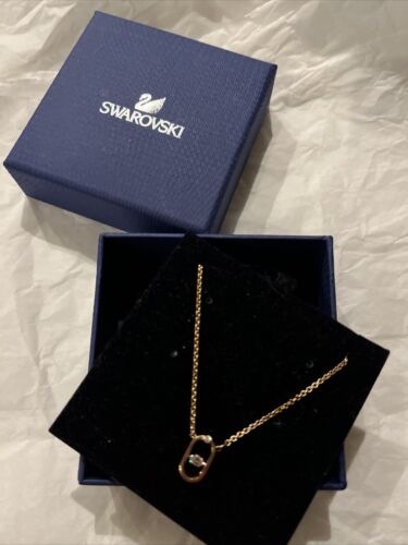 Swarovski Sparkling Dance Oval necklace White, Rose gold-tone plated NWT  $139