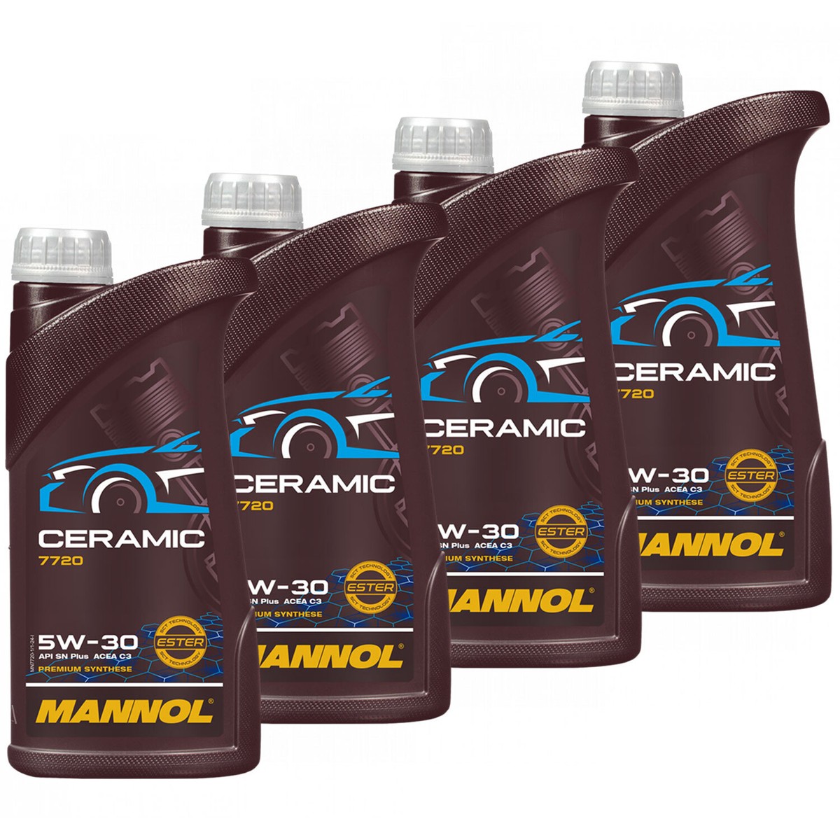 Motoröl Motor Öl MANNOL 5W-30 Ceramic API SN Plus 4 X 1 Liter für