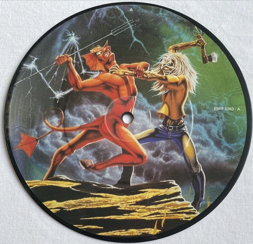 IRON MAIDEN -Run To The Hills - Disque photo 7" original Royaume-Uni 1982 (disque vinyle)