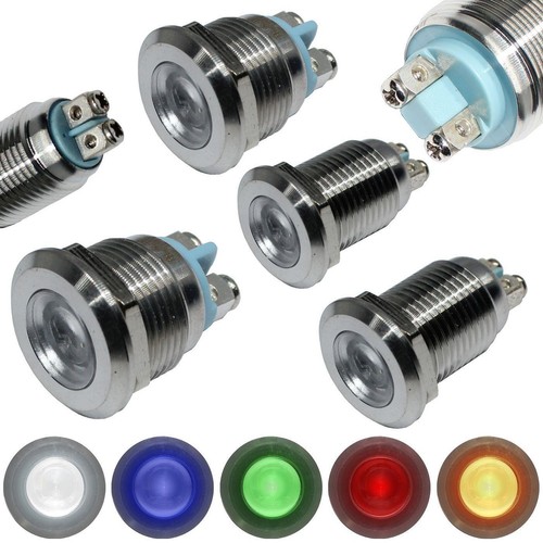 Edelstahl Kontrollleuchte V2A Signalleuchte Signalleuchte Ø12mm - Ø22mm IP67 Sch - 第 1/5 張圖片