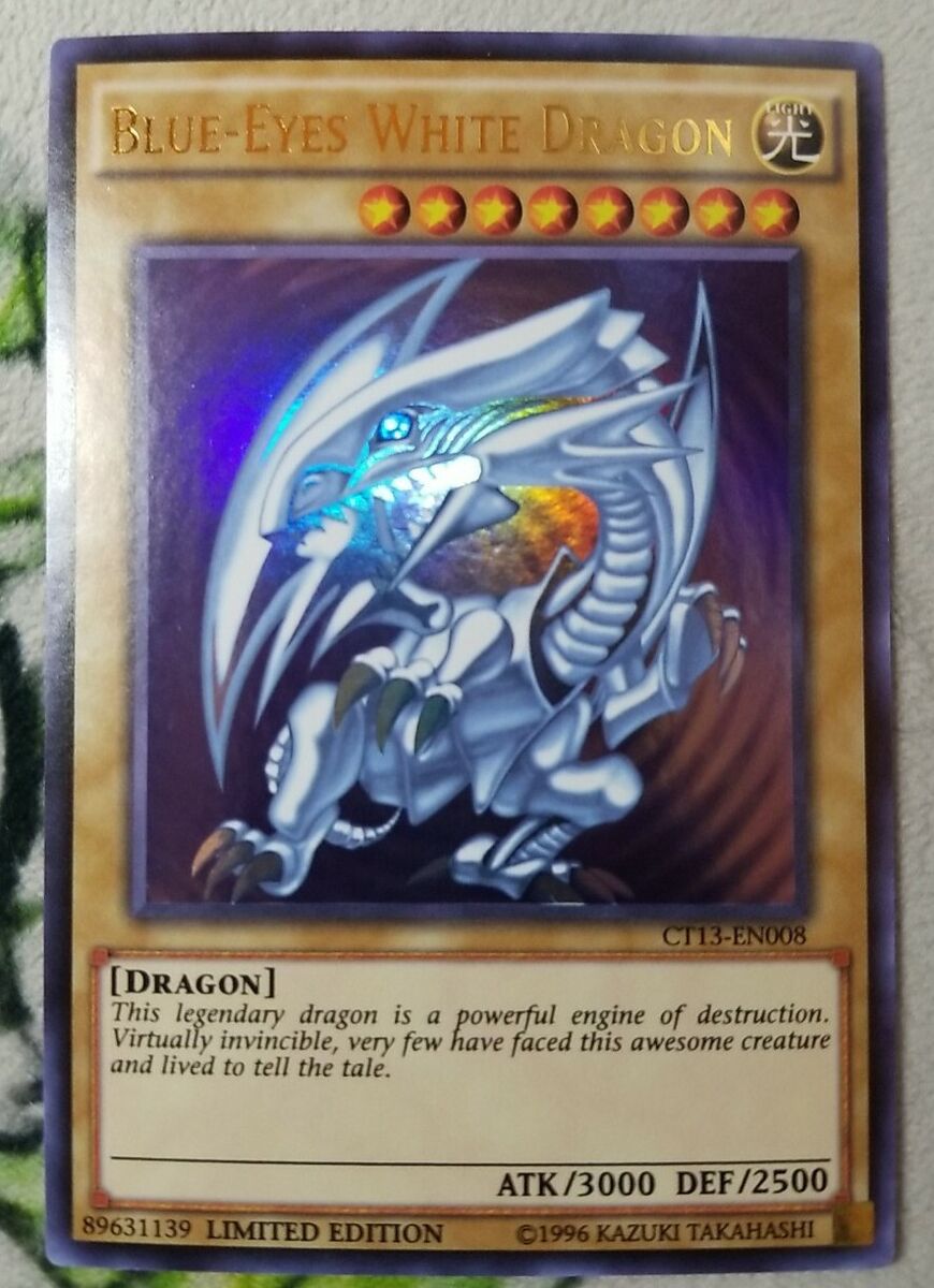 Blue Eyes White Dragon CT13-EN008 Ultra Rare Limited Edition Blue Eyes White Dragon CT13-EN008 Ultra Rare Limited Edition