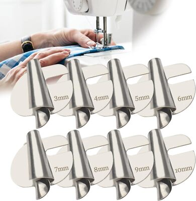 #ad Universal Sewing Rolled Hemmer Foot Set 3 10mm Wide Rolled Hem Pressure F... $17.34