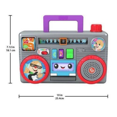 Fisher-Price Boombox Rire Et Apprendre – Radio Pour Bébé – Activités Musicales