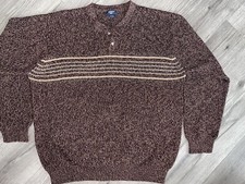 Vintage Dockers Brown 2 button Crewneck Sweater Size XLT