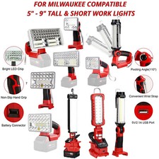18V LED Work Light Cordless Torch For Milwaukee 48-11-1860 18V Li-Ion Battery UK