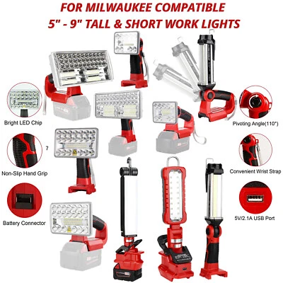 JHJQZCYG 18V LED Work Light Cordless Torch For Milwaukee 48-11-1860 18V Li-Ion Battery UK