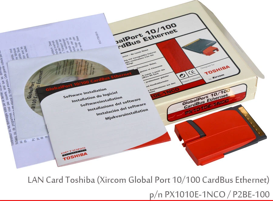 Pcmcia Cardbus 10/100 LAN Card Toshiba Xircom Px1010e-1nco R2be-100 New Neu T66 - Image 2 of 4