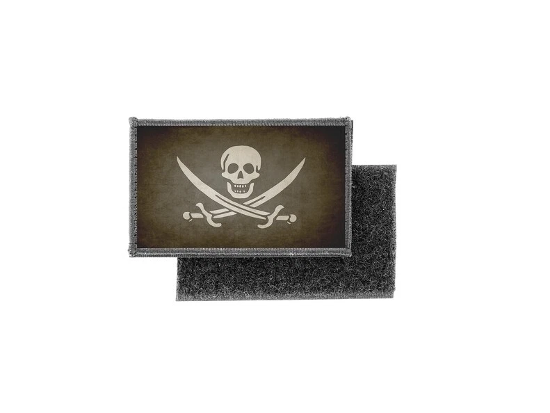 Catch The Patch - Toppa Ricamata Termoadesiva Pirata Teschio: 11 X 7 Cm, Ricamo Dettagliato Per Abbigliamento - 2