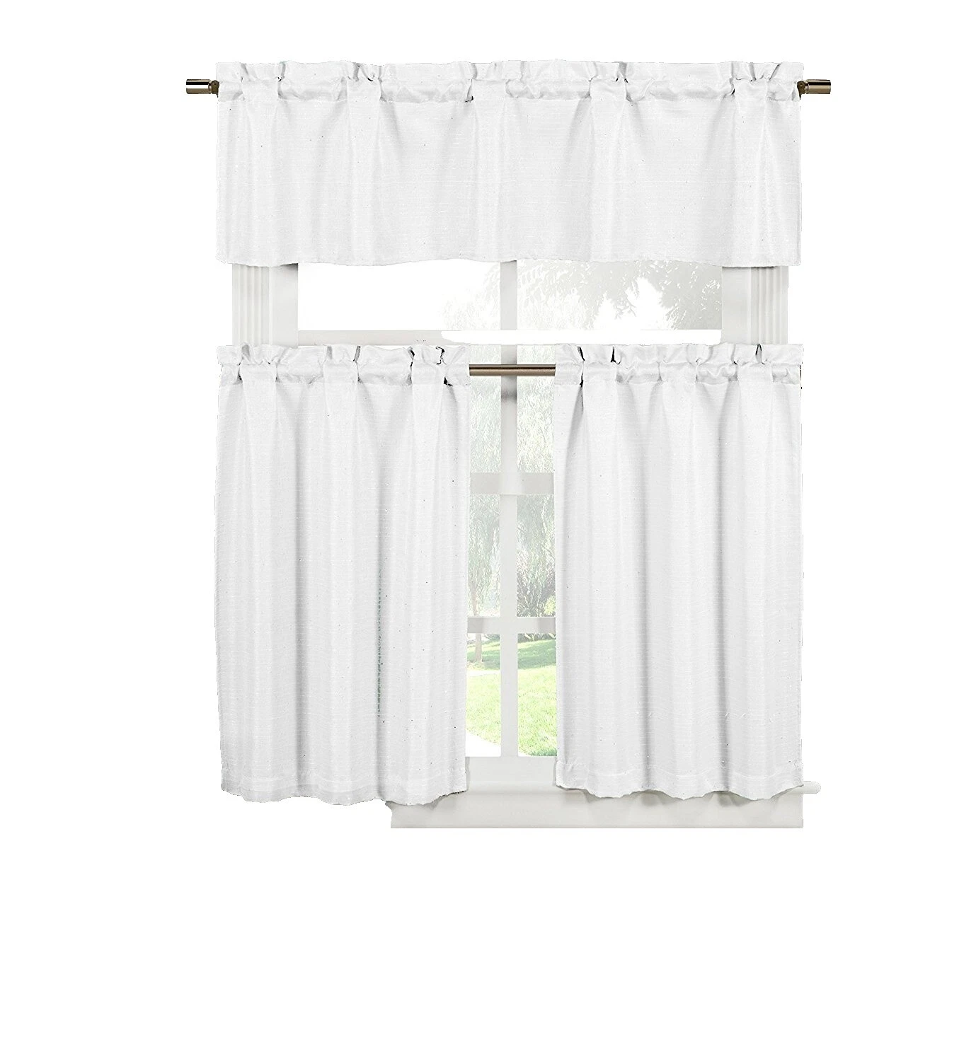 Cortinas de Ventana Blanco Brillo