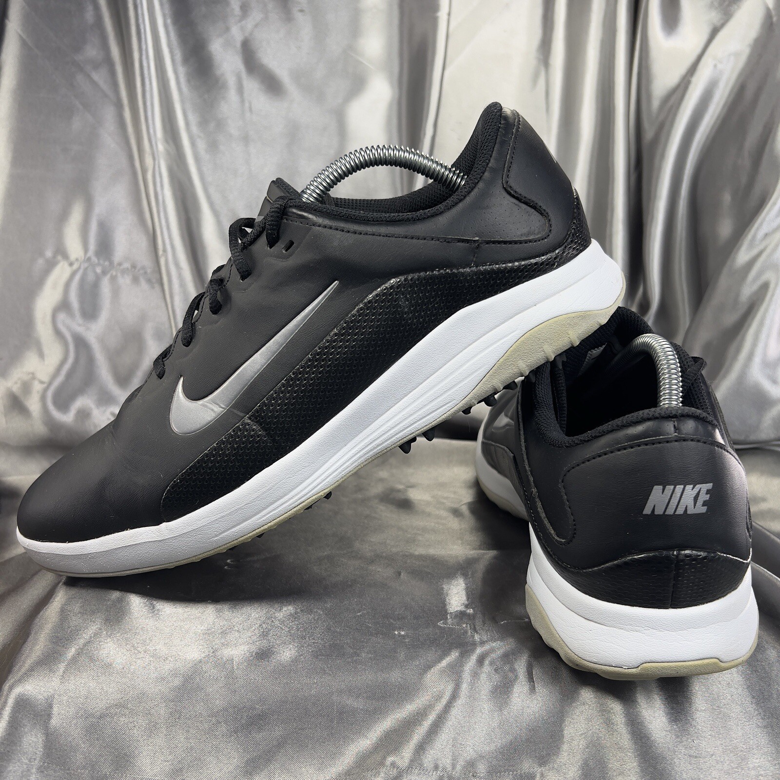 Nike Golf Shoes Men Sz 9.5 Vapor Pro Fitsole Spikeless Black Silver AQ2302-001