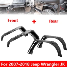 4PCS Front &Rear Fender Flares for 2007-2018 Jeep JK Wrangler JKU Textured Steel