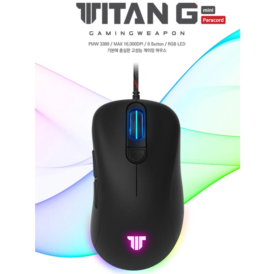 Xenics Titan G Mini RGB LED Gaming Mouse Max 16000 DPI / PMW3389 / OMRON Switch - Image 2 of 4