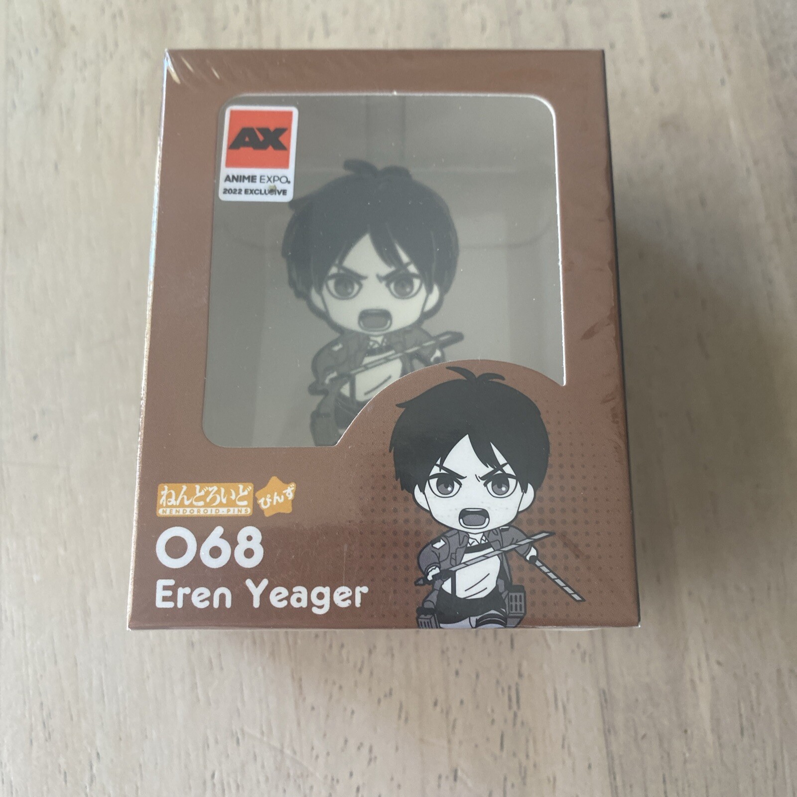 AX 2022 Exclusive Nendoroid Pin #068 Eren Yeager (Attack on Titan) Sealed!