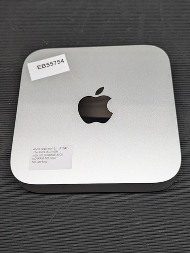 Apple Mac Mini A1347 Intel Core 2 i5-2415M Not Working No Ram No HDD BROKEN - Afbeelding 2 van 14