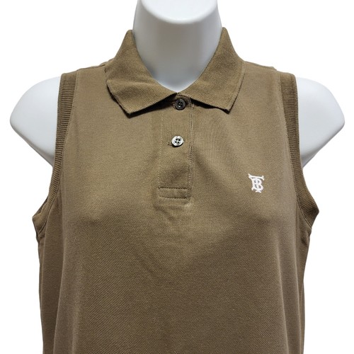 Burberry Brown Sleeveless Collared Daywear Dress Uk Women's Size S CC836 - Picture 3 of 7