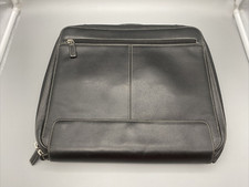 Levenger Laptop Bag Briefcase Black Leather W...