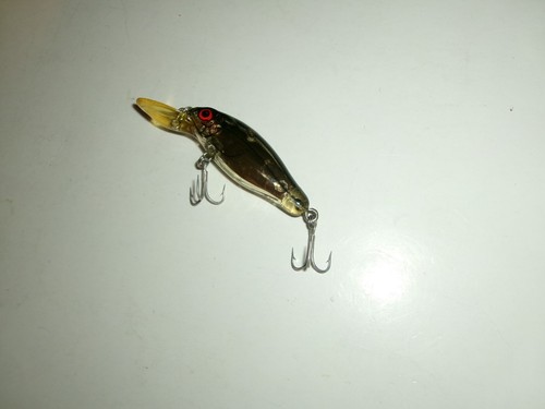 Vintage 2-3/8" Body Bomber Screwtail Smilin' Minnow Smiling Lure Mirror - Used