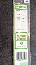 Evergreen Scale Models 106 Strips .010" X .125" X 14" Opaque White, pkg. 10