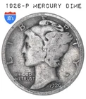 1926 (P) Mercury Dime 10c - 90% SILVER - About Good/Good (AG/G)