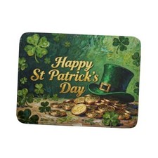 St Patrick's Day Dish Drying Mat for Kitchen Counter 18x24 18" x 24" Green Gold