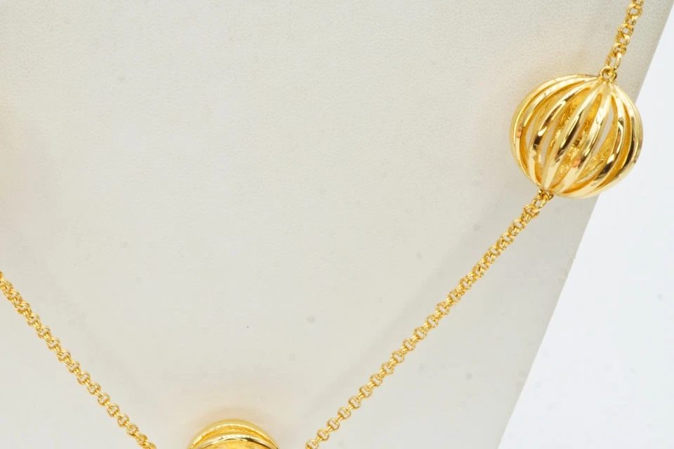 Trina Turk Necklace Gold Tone Bead 36" - Image 3 of 4