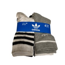 Adidas Kids Originals Remix 4.0 Crew Socks 6-Pack Size 2Y-5Y
