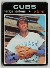 FERGIE JENKINS CHICAGO CUBS 1971 TOPPS MLB BASEBALL CARD #280