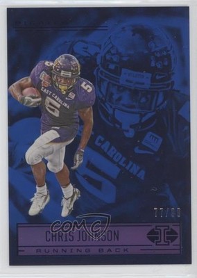 2022 Panini Chronicles Draft Picks Illusions Blue 77/99 Chris Johnson #22 16az