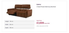 DFS Elektra 3 Seater Sofa with Footstool