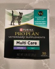Purina Pro Plan Veterinary Cat Supplements Multi Care Feline 30 Sachets 4/27