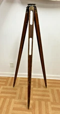 Vintage WOOD TRIPOD rustic decor transit stand survey industrial Warren Knight