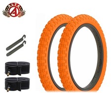 2 ALTA PERFORMANCE BICYCLE WIRE BEAD 16 x2.125 ORANGE COMP III BMX TREAD 6PC SET