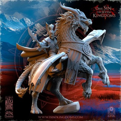 Beholder Miniatures- Astarii Dynasty - Hayoran, Warlord on Imperial Dragon Horse