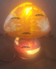 Lampe Champignon gout de Gallé 25 cm de haut , pate verre