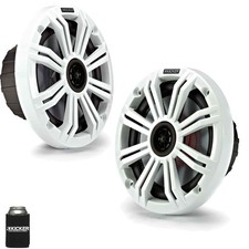 Kicker 6.5 White Marine Speakers (QTY 2) 1 pa...