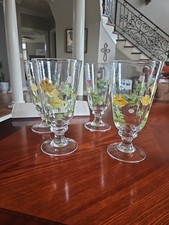 Set Of 4 Oneida Summer Meadow Floral Iced Tea/Water Goblets