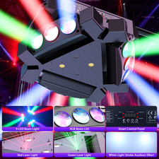 9 LED Beam Stage Lighting RGBW Strobe Moving Head DMX DJ Disco Show Effect Light