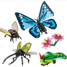 KAZI Bugs Building Toy SetInsect Collection Building Blocks with Life-Like Bl...