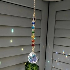 Crystal Sun Catcher Rainbow Prism Hanging Chain Home Decor Pendant 1PC Gift