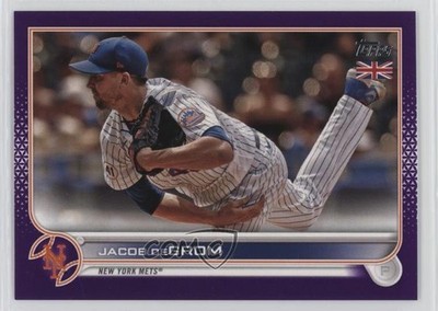2022 Topps UK Edition Purple 45/50 Jacob deGrom #122 1ok6