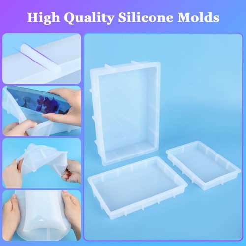 Large Rectangular Resin Molds Epoxy Resin Casting Deep Silicone Mold ...