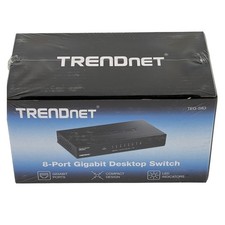 Conmutador de escritorio TRENDnet TEG-S83 8 puertos Gigabit 10/100/1000 Mbps metálico sin ventilador NUEVO